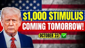 $1000 Stimulus Coming Tomorrow