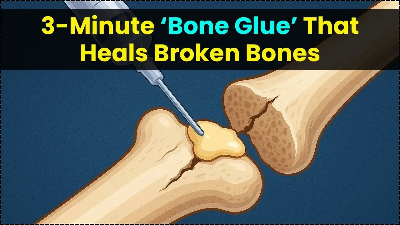 Goodbye to Screws and Plates: Scientists Unveil 3-Minute ‘Bone Glue’ That Heals Broken Bones Naturally